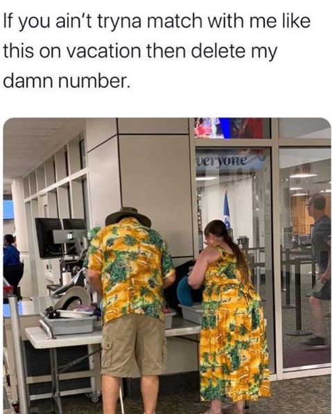matching travel meme